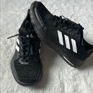 Adidas Black and White Mesh Sneakers